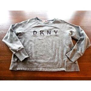 DKNY‎ SPORT Cropped Gray Sweatshirt Pullover Size Small Large